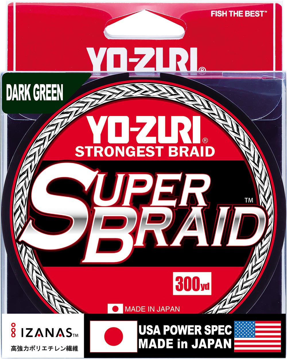 Yo-Zuri SuperBraid Dark Green - 300 Yard Spool - TACKLE WAREHOUSE AMERICA​