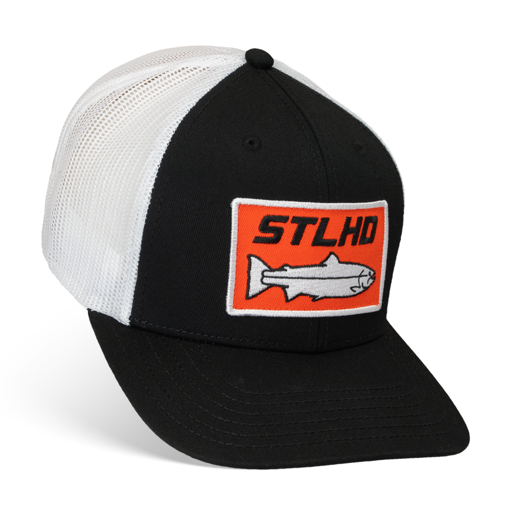 STLHD Standard White & Black Trucker Hat - TACKLE WAREHOUSE AMERICA​