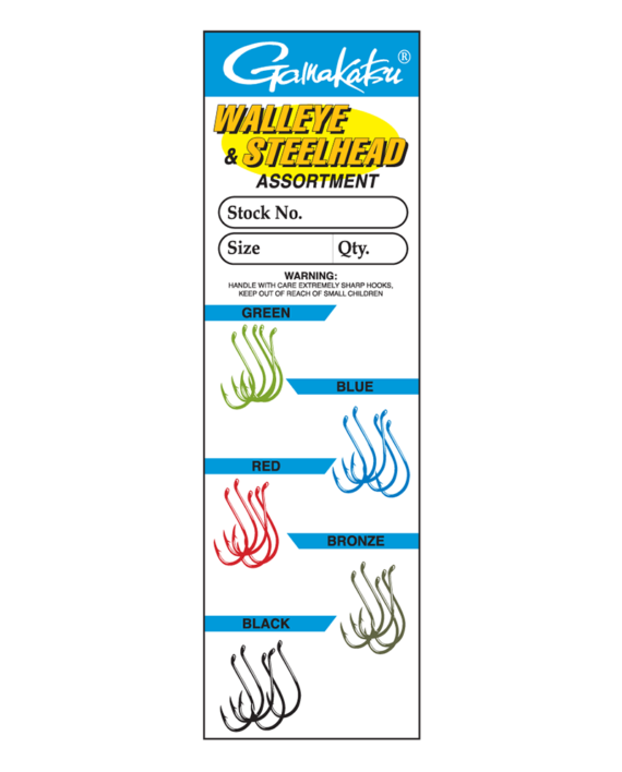 Gamakatsu Multi-Color Walleye and Steelhead Hook 25-Piece Assortment - TACKLE WAREHOUSE AMERICA​