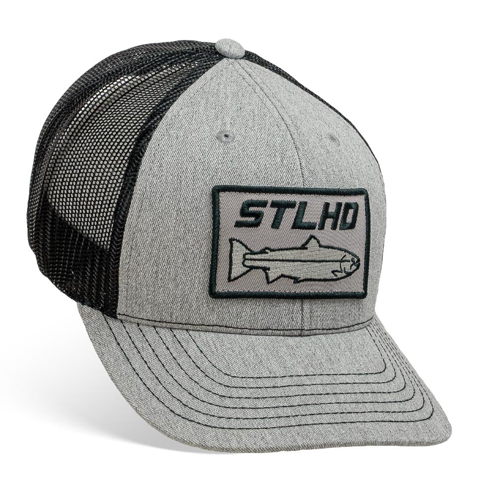 STLHD Chrome Edition Heather Grey/Black Trucker Snapback Hat - TACKLE WAREHOUSE AMERICA​