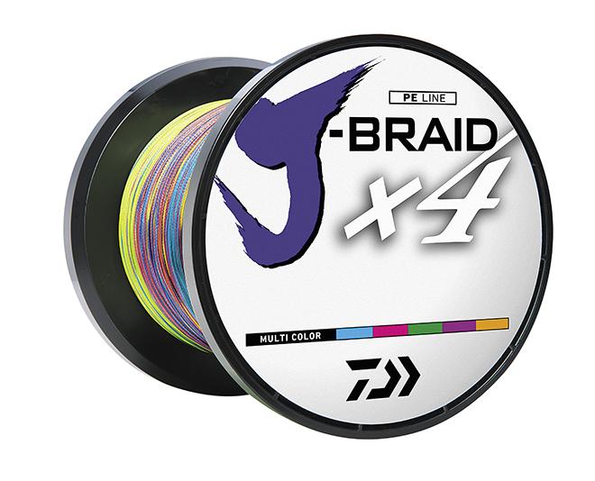 Daiwa J-Braid x4 Braided Line 330 Yards Multi-Color - TACKLE WAREHOUSE AMERICA​