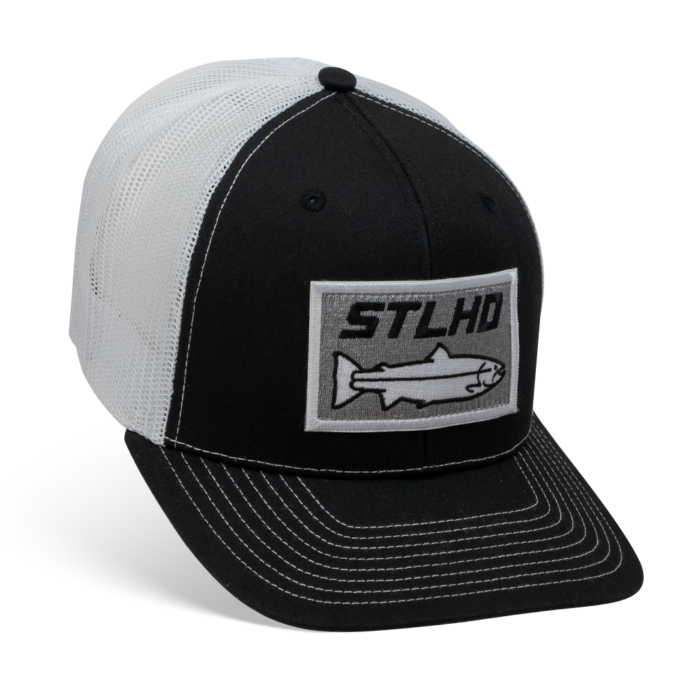 STLHD Winter Ice Black/White Trucker Snapback Hat - TACKLE WAREHOUSE AMERICA​