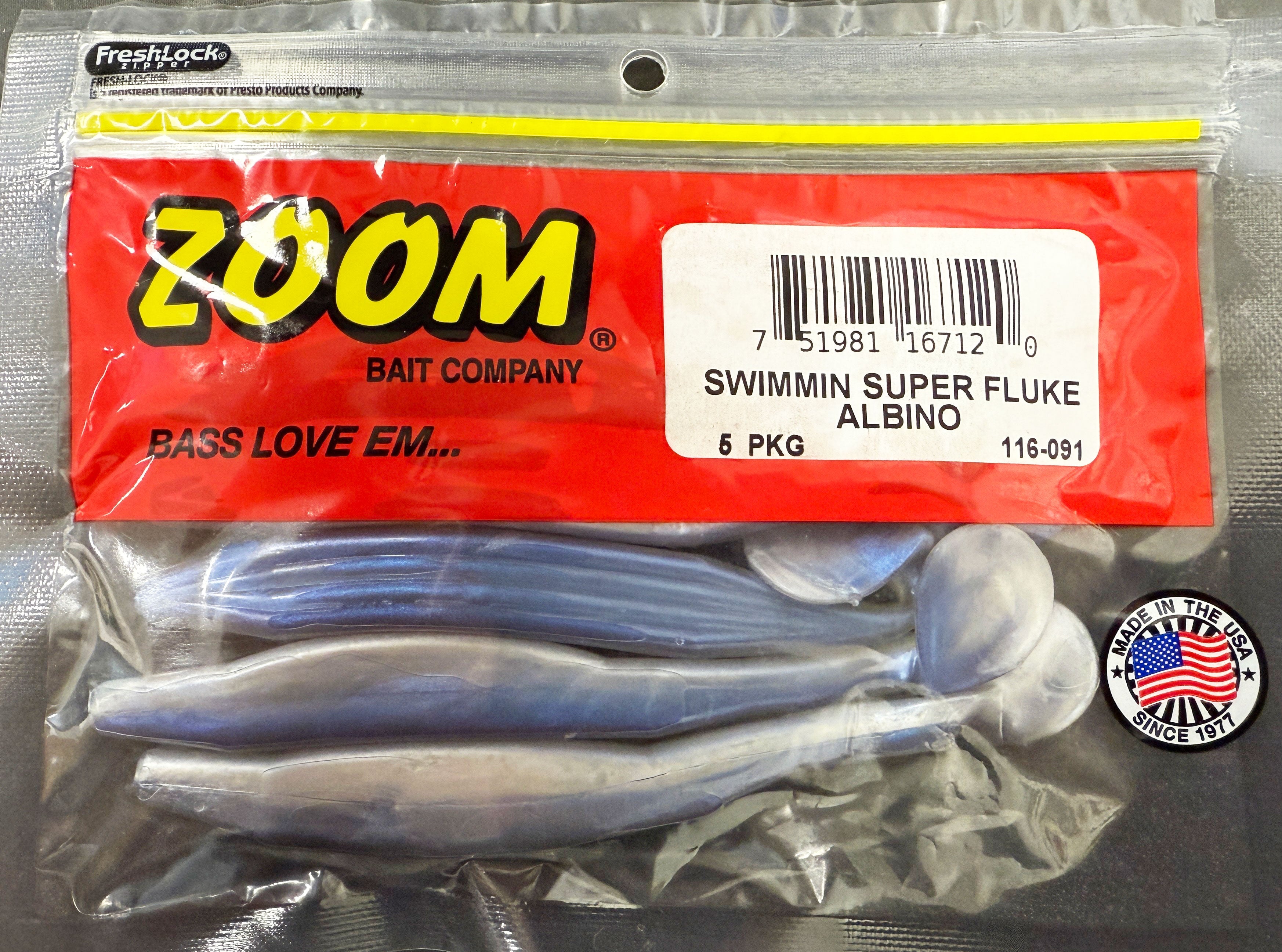 Zoom Swimmin' Super Fluke Paddle Tail Swimbait BLOWOUT - 5 Inch - TACKLE WAREHOUSE AMERICA​