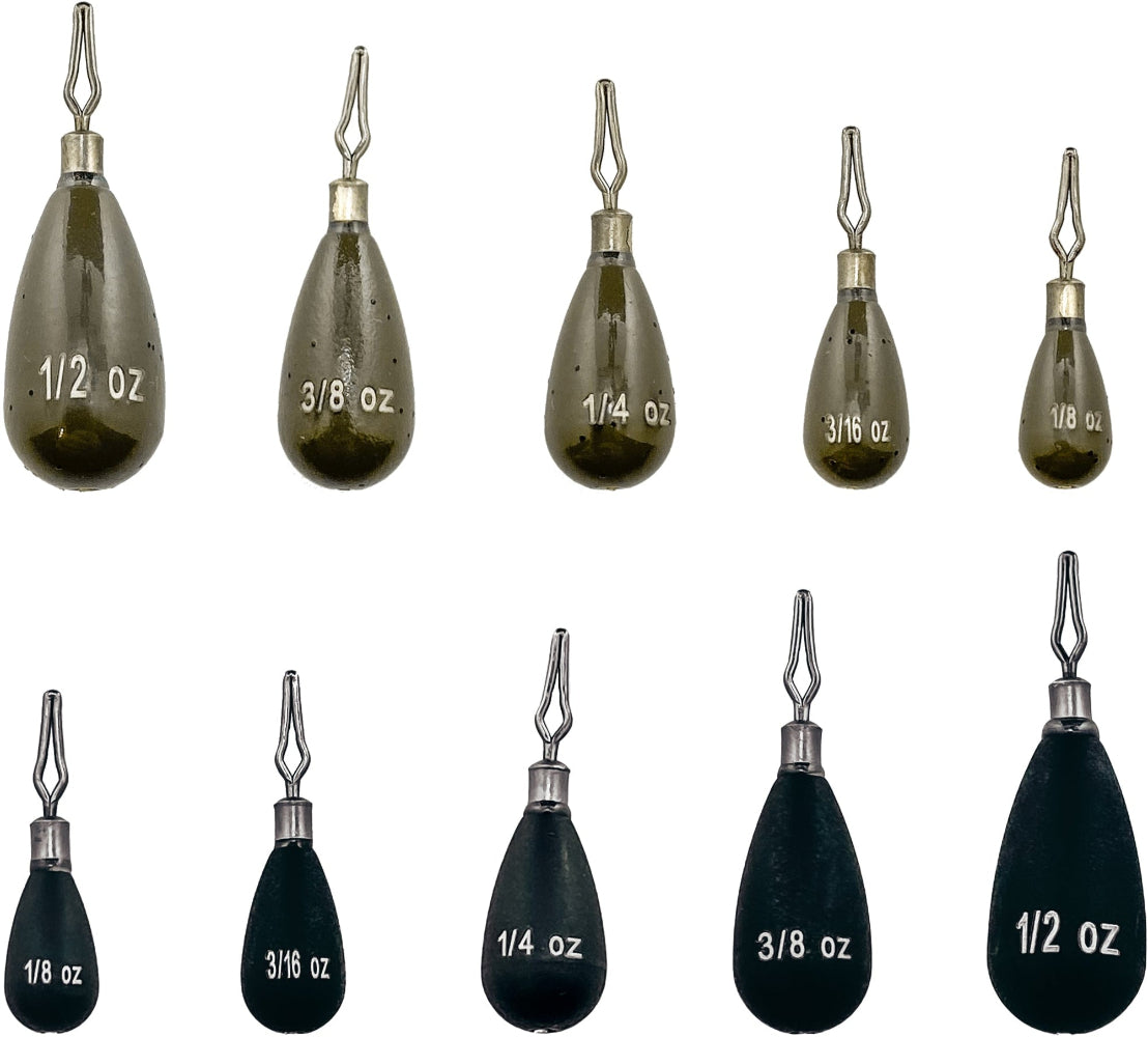 Departure Outdoors Tungsten Tear Drop - Drop Shot Weights - 5 Pack - TACKLE WAREHOUSE AMERICA​