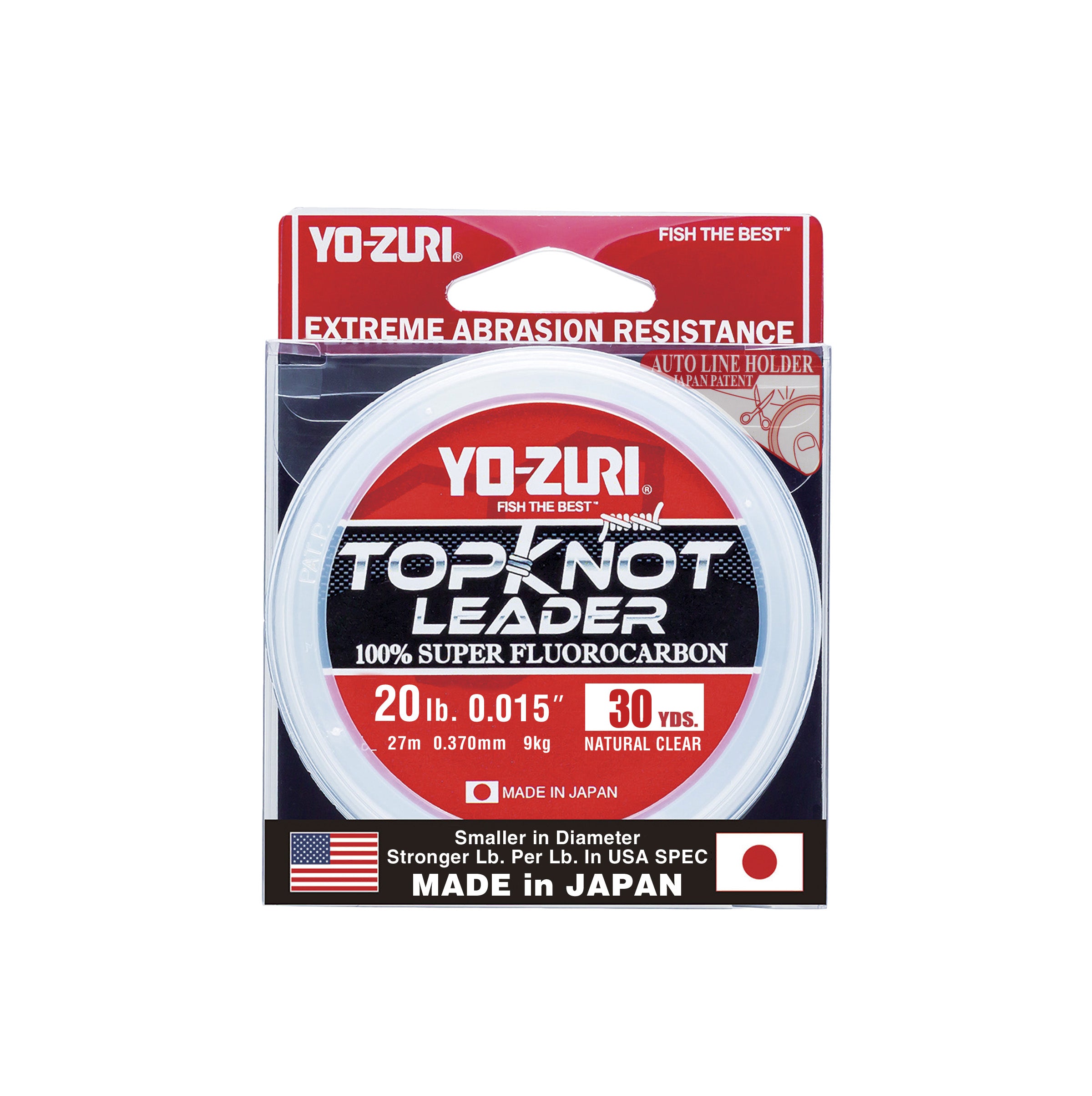 Yo-Zuri TopKnot Leader Fluorocarbon Natural Clear 30 Yards - TACKLE WAREHOUSE AMERICA​
