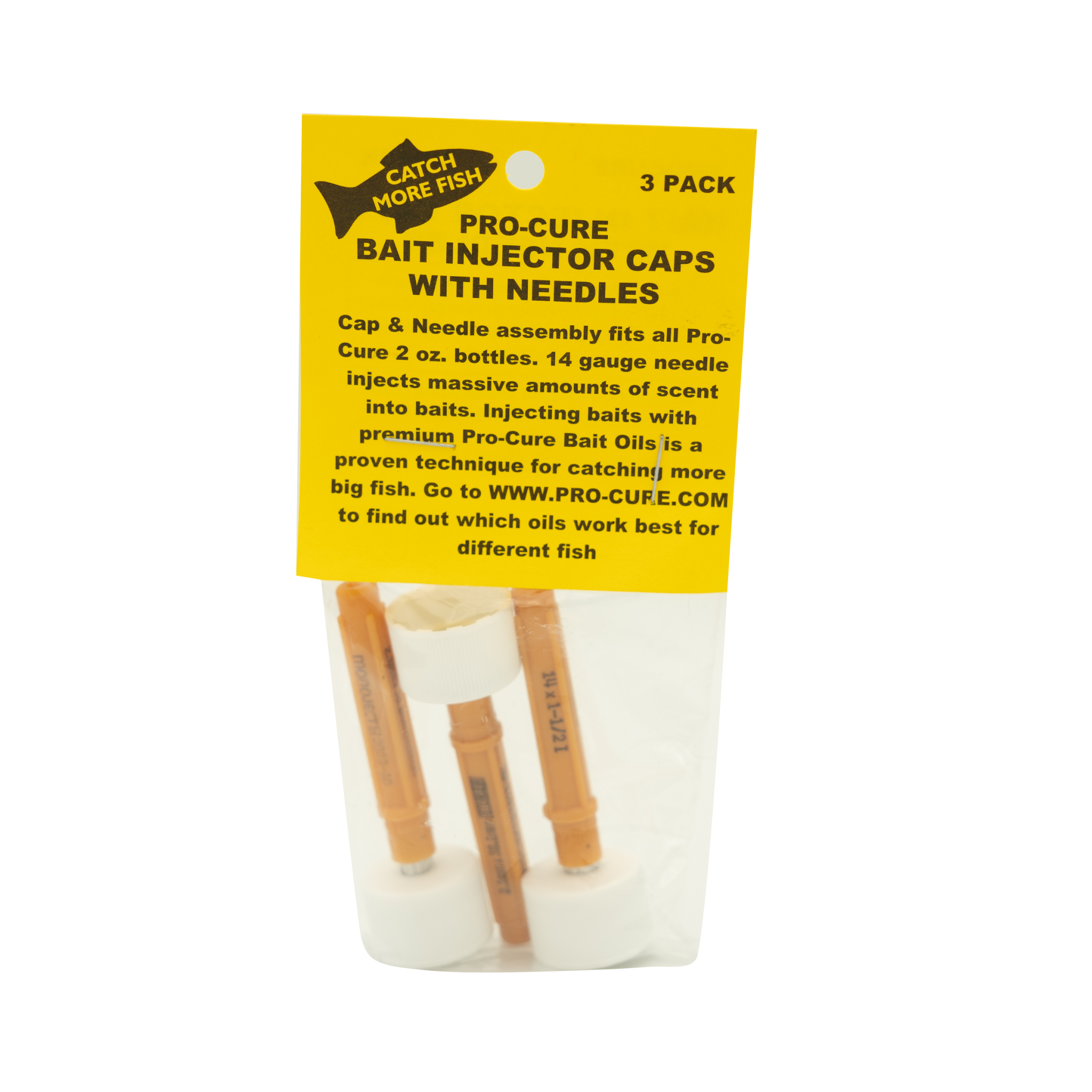 Pro-Cure Bait Injector Needle Caps 3 pack - TACKLE WAREHOUSE AMERICA​