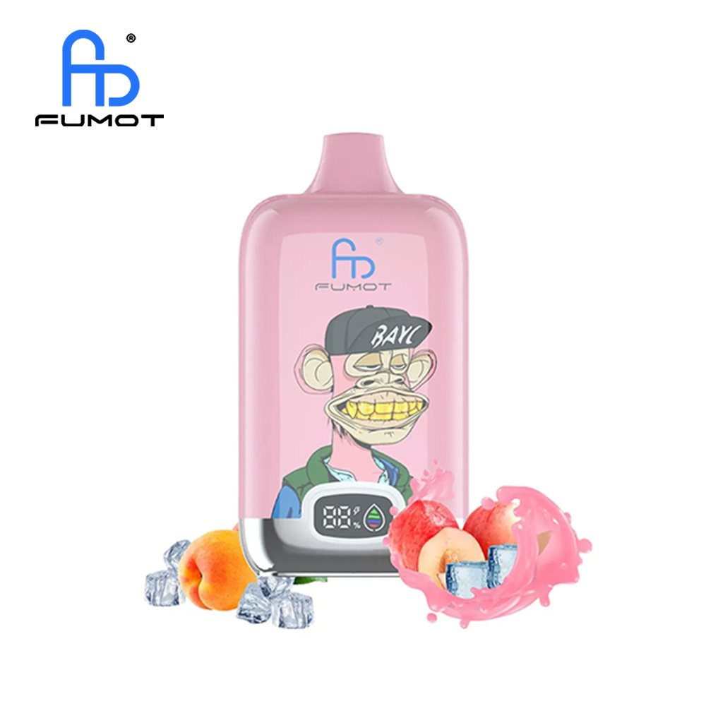 Fumot Digital Box 12k Puffs Disposable Vape Peach Ice Flavor