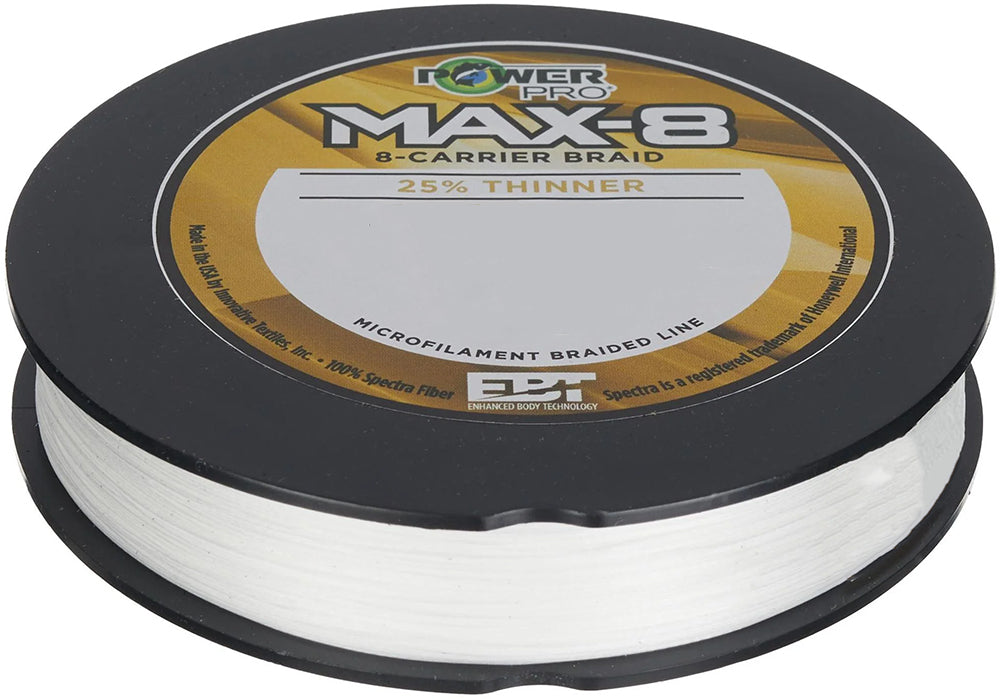 Power Pro Maxcuatro Max 8 White Braid Filler Spool - 500 Yards - TACKLE WAREHOUSE AMERICA​