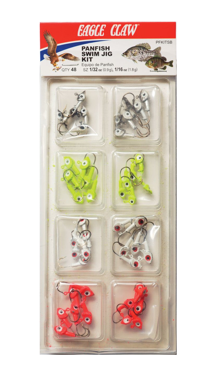 Eagle Claw Panfish Swim Jig Kit 48-Piece Jighead Assortment - TACKLE WAREHOUSE AMERICA​