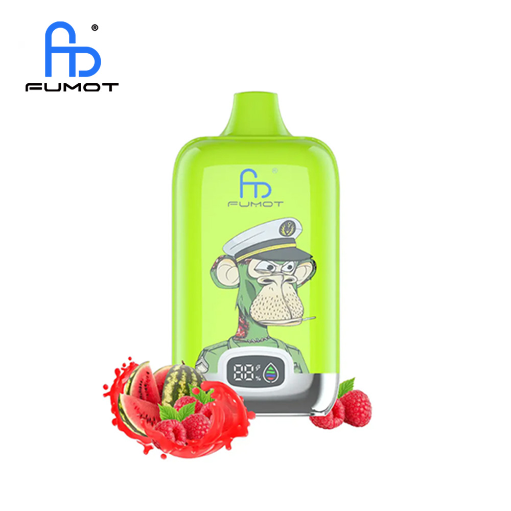 Fumot Digital Box 12k Puffs Disposable Vape Raspberry Watermelon Flavor