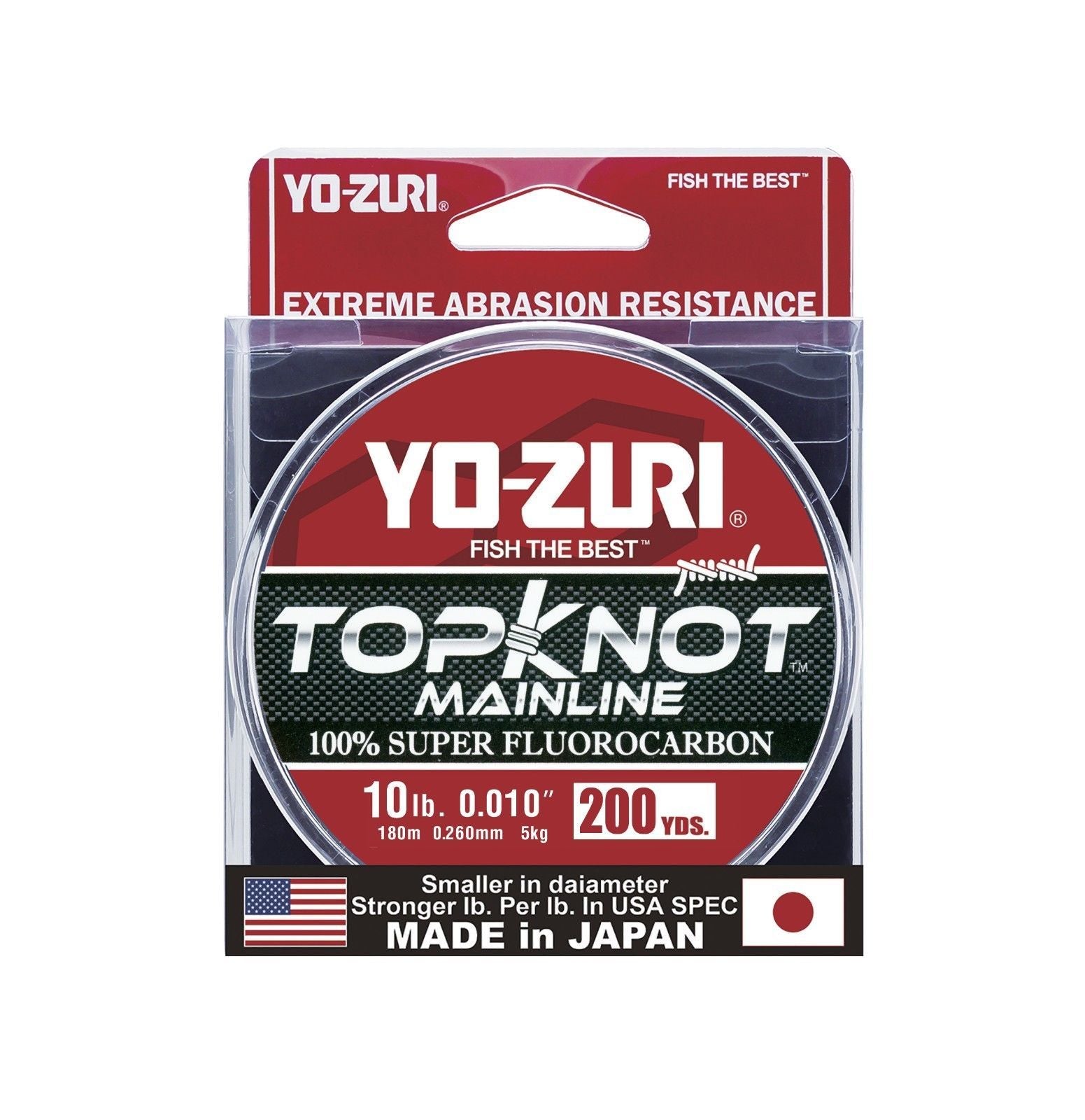 Yo-Zuri TopKnot Mainline Natural Clear Fluorocarbon Fishing Line 200 Yards - TACKLE WAREHOUSE AMERICA​