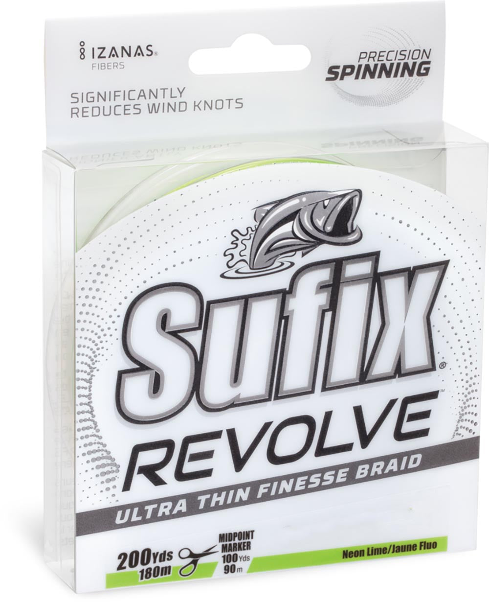 Sufix Revolve High-Vis Neon Lime Braid - 200 Yards - TACKLE WAREHOUSE AMERICA​