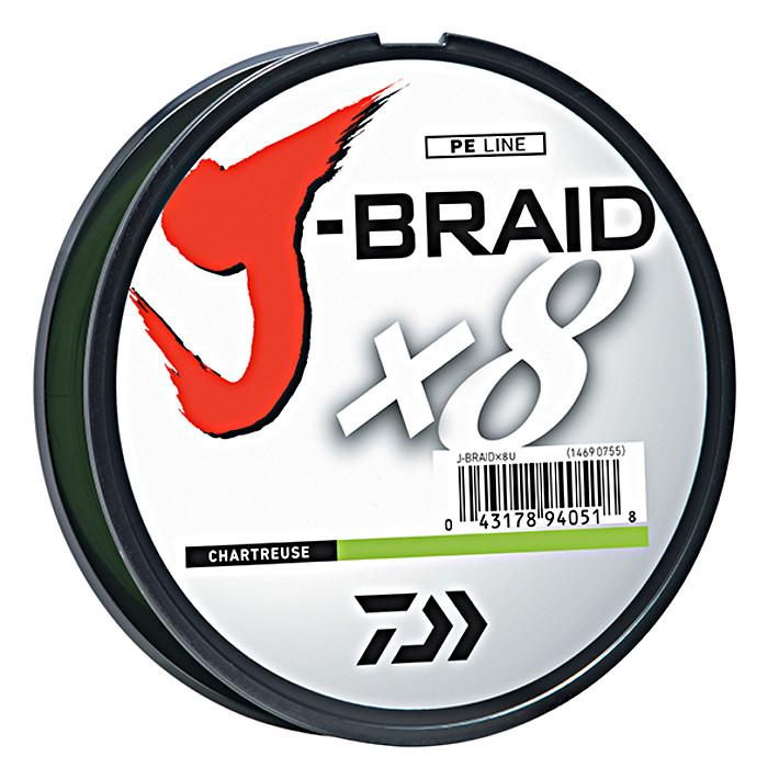 Daiwa J-Braid X8 Braided Line 165 Yards Chartreuse - TACKLE WAREHOUSE AMERICA​