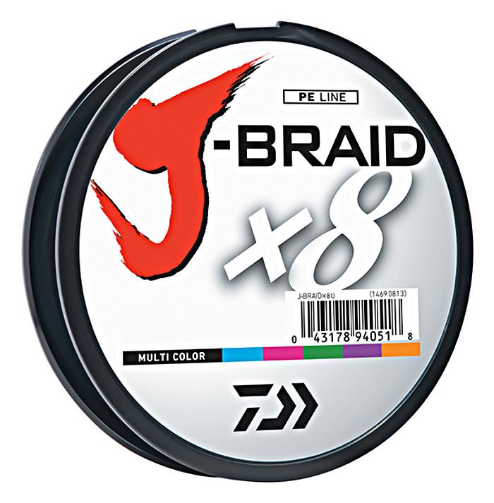Daiwa J-Braid X8 Braided Line 330 Yards Multi-Color - TACKLE WAREHOUSE AMERICA​