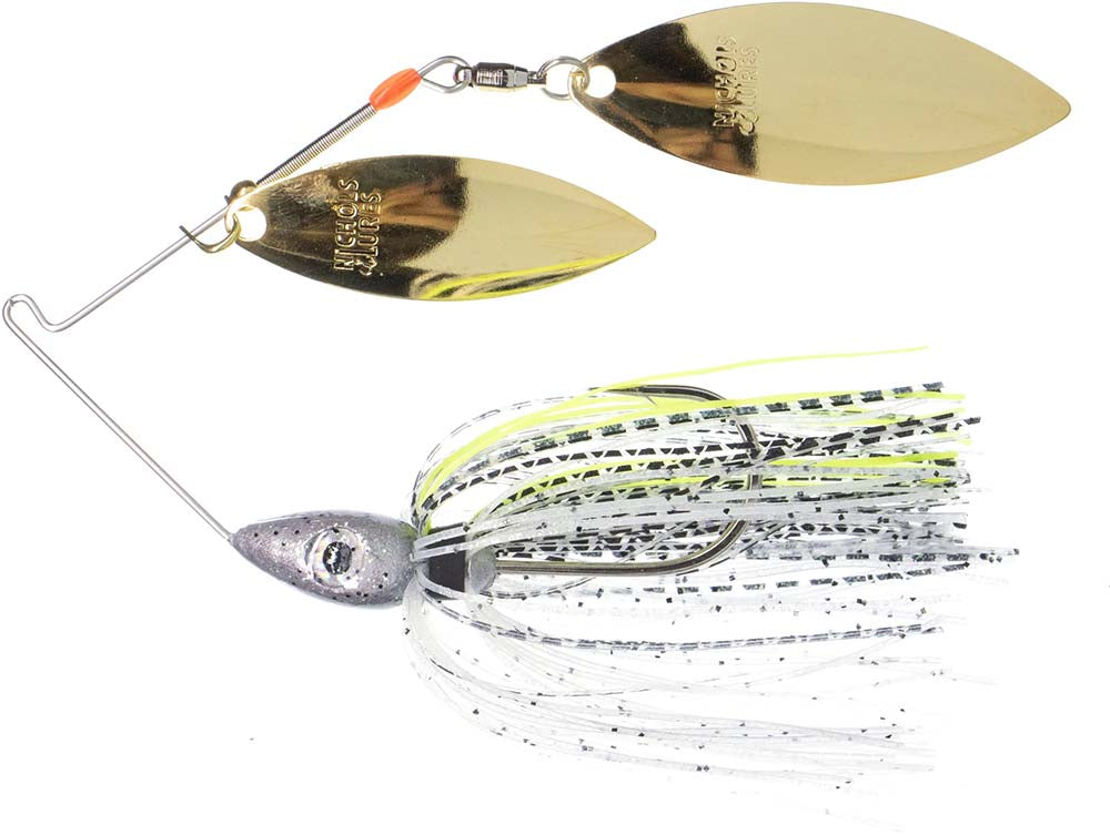 Nichols Lures Pulsator Gold Rush Series Double Willow Spinnerbait - TACKLE WAREHOUSE AMERICA​