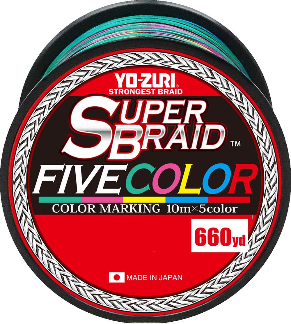 Yo-Zuri Super Braid Five Color - 660 Yard Spool - TACKLE WAREHOUSE AMERICA​