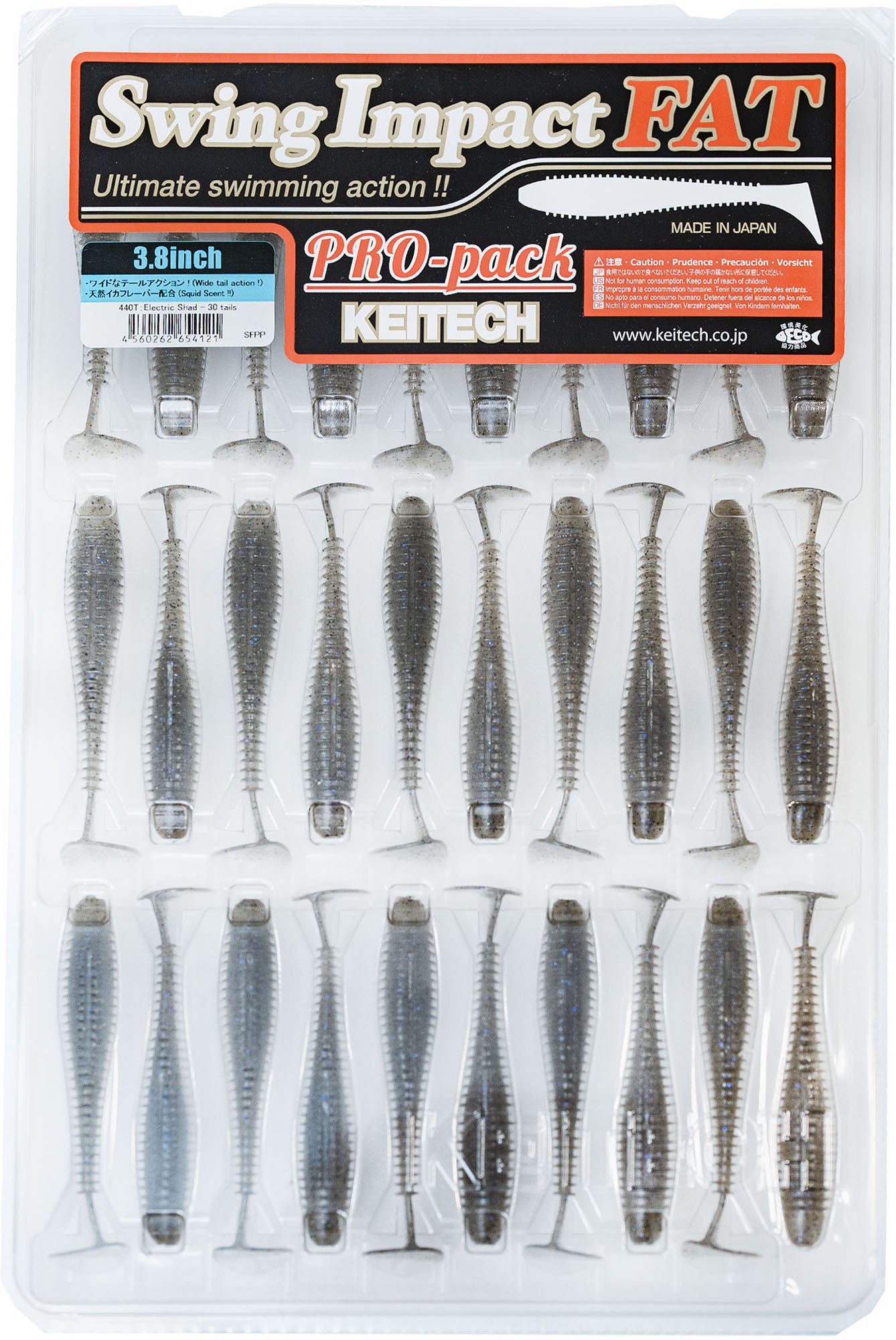 Keitech Fat Swing Impact 3.8 inch Soft Paddle Tail Swimbait - 30 Bait Pro Pack - TACKLE WAREHOUSE AMERICA​