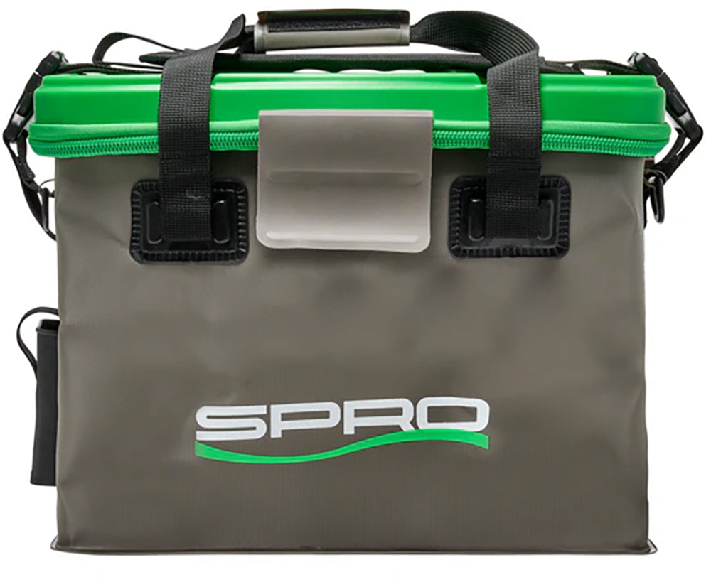 SPRO Waterproof Soft Tackle Box - Grey & Green - TACKLE WAREHOUSE AMERICA​