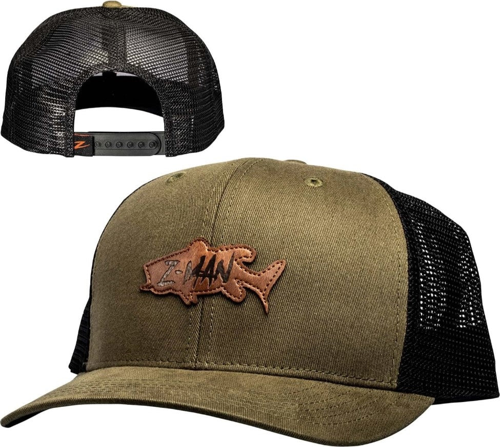 Z-Man Bad AZZ Bass Trucker Hat - Rifle Green/Black - TACKLE WAREHOUSE AMERICA​