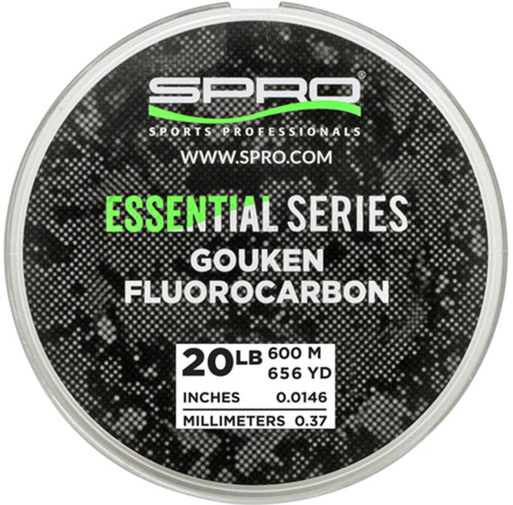 SPRO Gouken Fluorocarbon Mainline Bulk Spool - 656 Yards - TACKLE WAREHOUSE AMERICA​