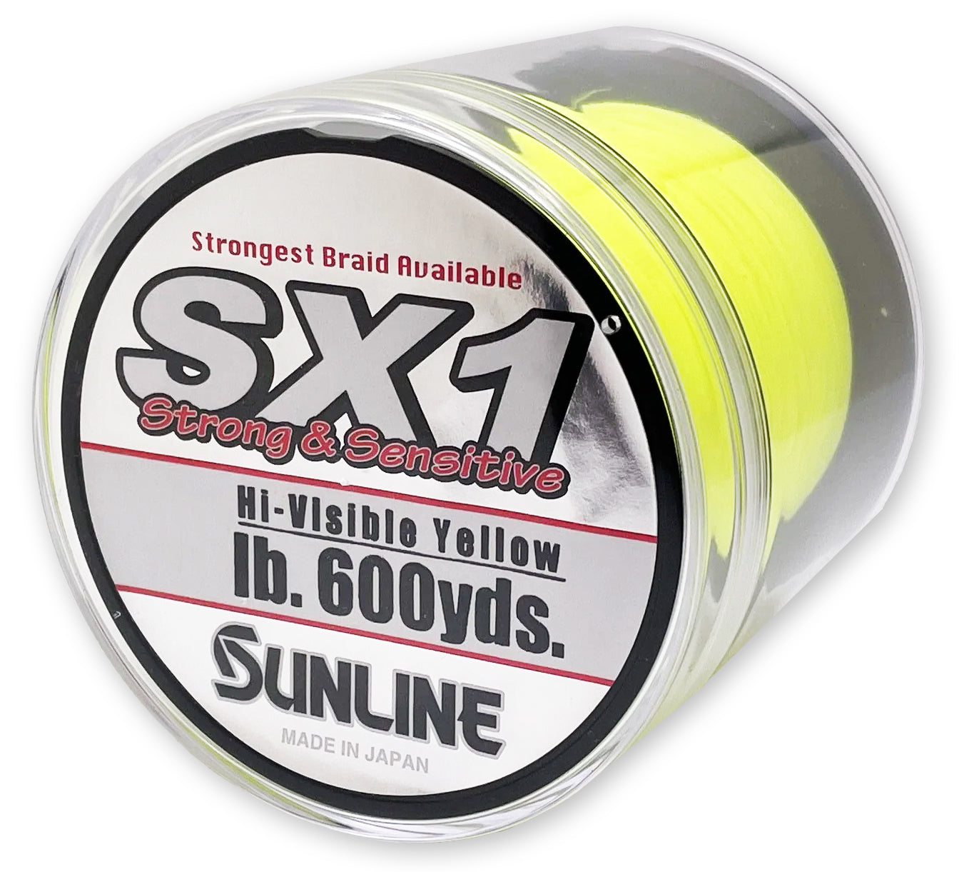 Sunline SX1 High Vis Yellow Braided Line 600 yd - TACKLE WAREHOUSE AMERICA​