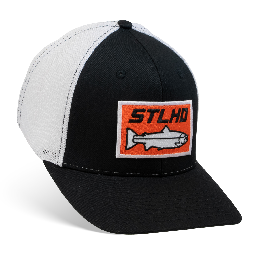 STLHD Standard Black/White Flex fit Hat - TACKLE WAREHOUSE AMERICA​
