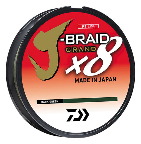 Daiwa J-Braid Grand x8 Dark Green Braided Line - TACKLE WAREHOUSE AMERICA​
