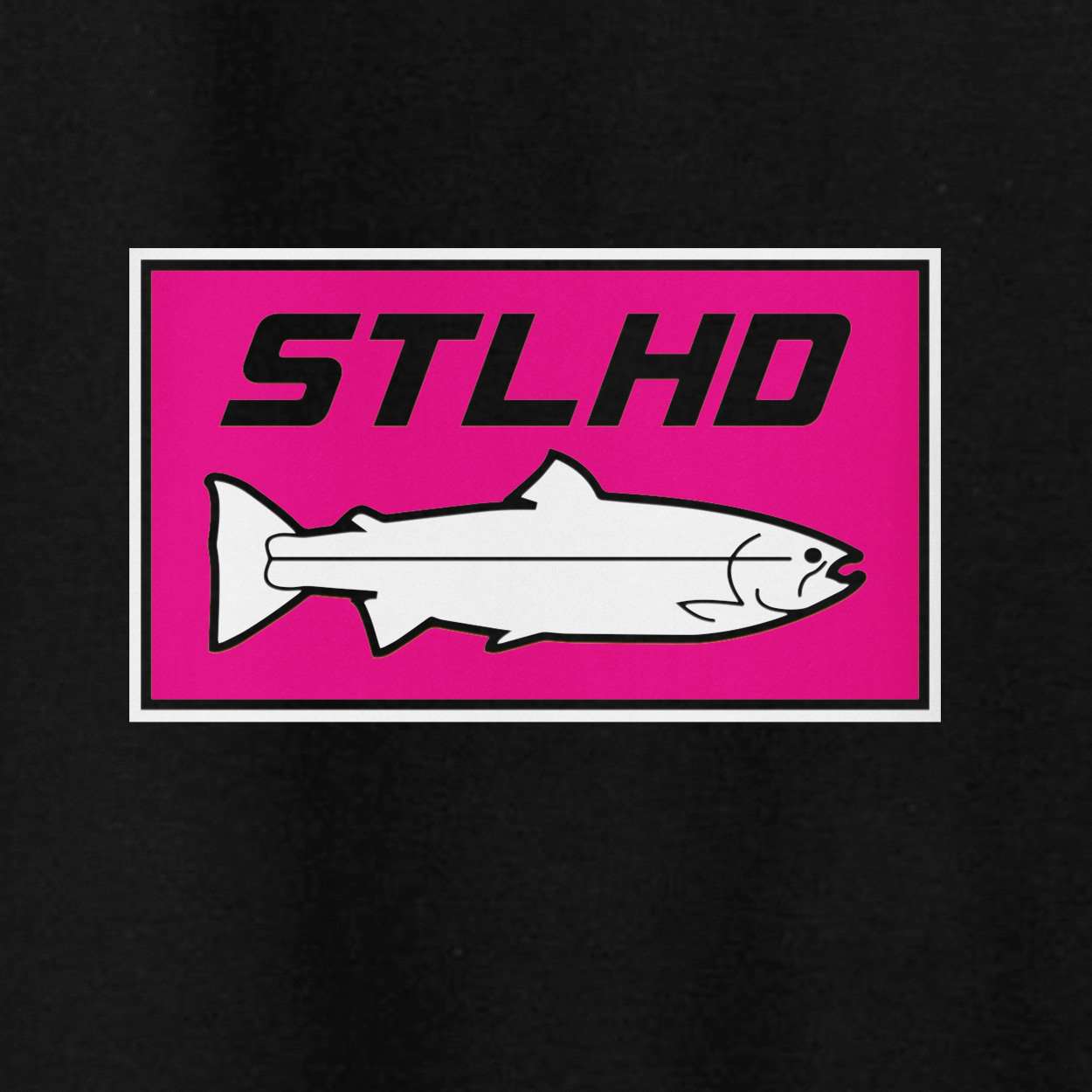 STLHD Men's Neon Pink Black Standard Hoodie - TACKLE WAREHOUSE AMERICA​