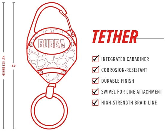 Bubba Tool Tether - 42 Inch - TACKLE WAREHOUSE AMERICA​