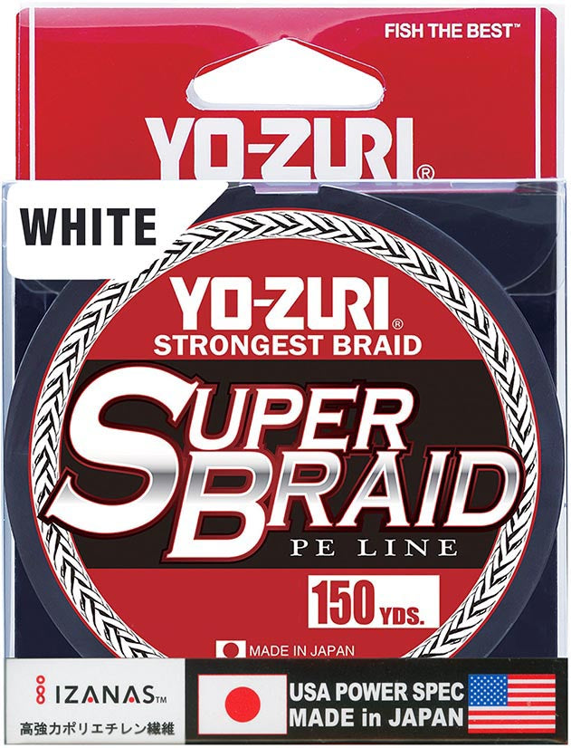 Yo-Zuri SuperBraid White - 150 Yard Spool - TACKLE WAREHOUSE AMERICA​