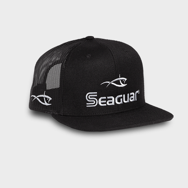 Seaguar Logo Richardson 511 Black Flat Bill Cap - TACKLE WAREHOUSE AMERICA​