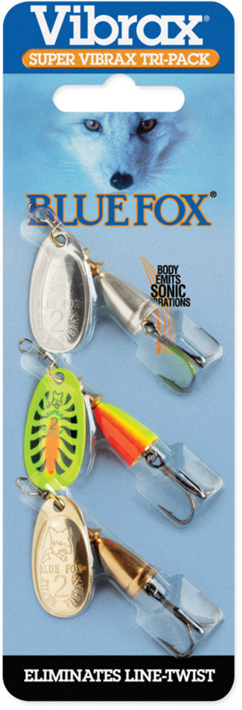 Blue Fox Super Vibrax Tri Pack - Size 05 - TACKLE WAREHOUSE AMERICA​