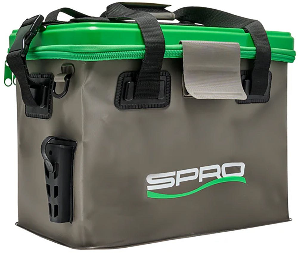 SPRO Waterproof Soft Tackle Box - Grey & Green - TACKLE WAREHOUSE AMERICA​