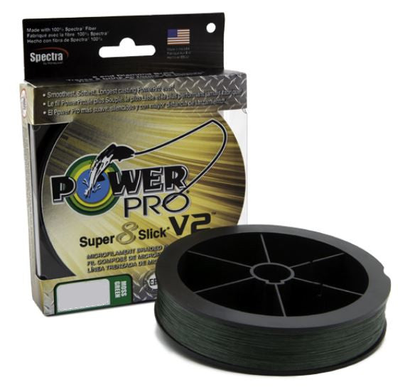 Power Pro Super8Slick V2 Moss Green Braided Line 3000 yard Bulk Spool - TACKLE WAREHOUSE AMERICA​