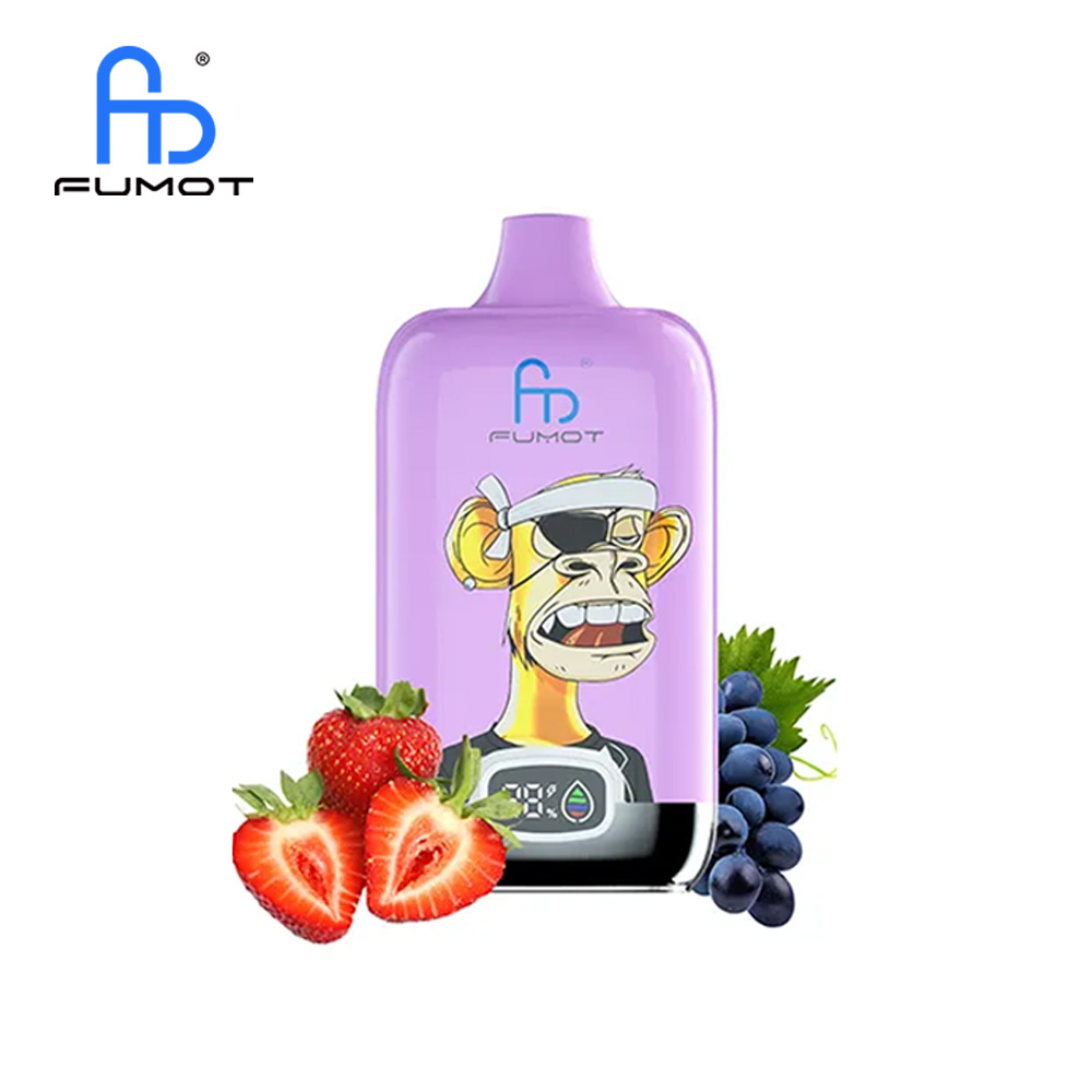 Fumot Digital Box 12k Puffs Disposable Vape Strawberry Grape Flavor