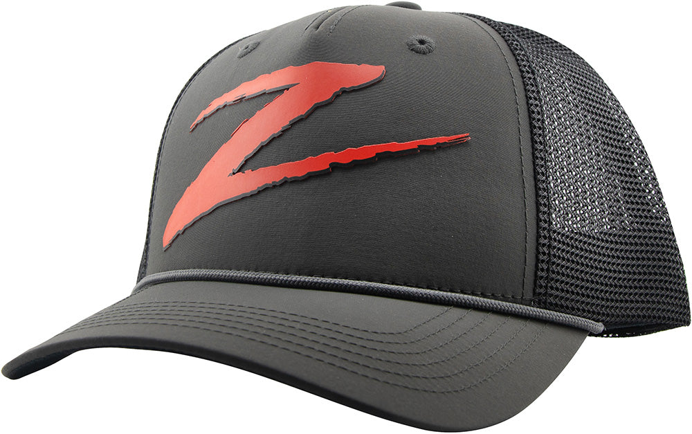Z-Man Big Red Z Trucker Hatz - Charcoal/Black - TACKLE WAREHOUSE AMERICA​