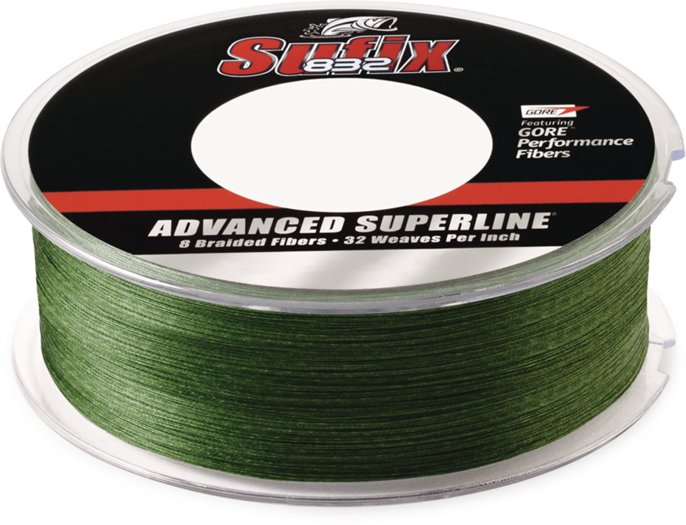 Sufix 832 Advanced Superline Low-Vis Green Braided Line - 600 Yard Bulk Spool - TACKLE WAREHOUSE AMERICA​