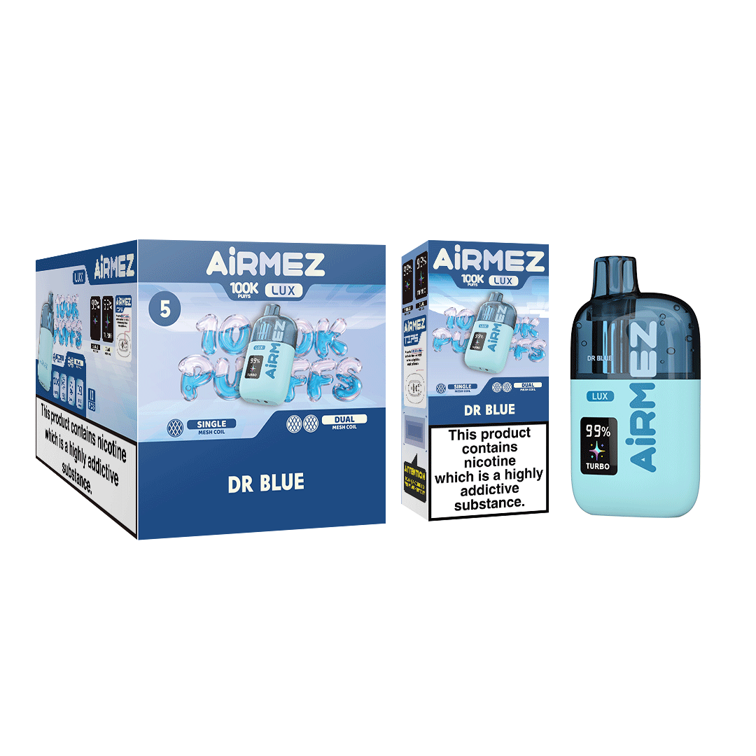 Airmez Lux 100000 Dr Blue Single Box and 10pcs Display Box