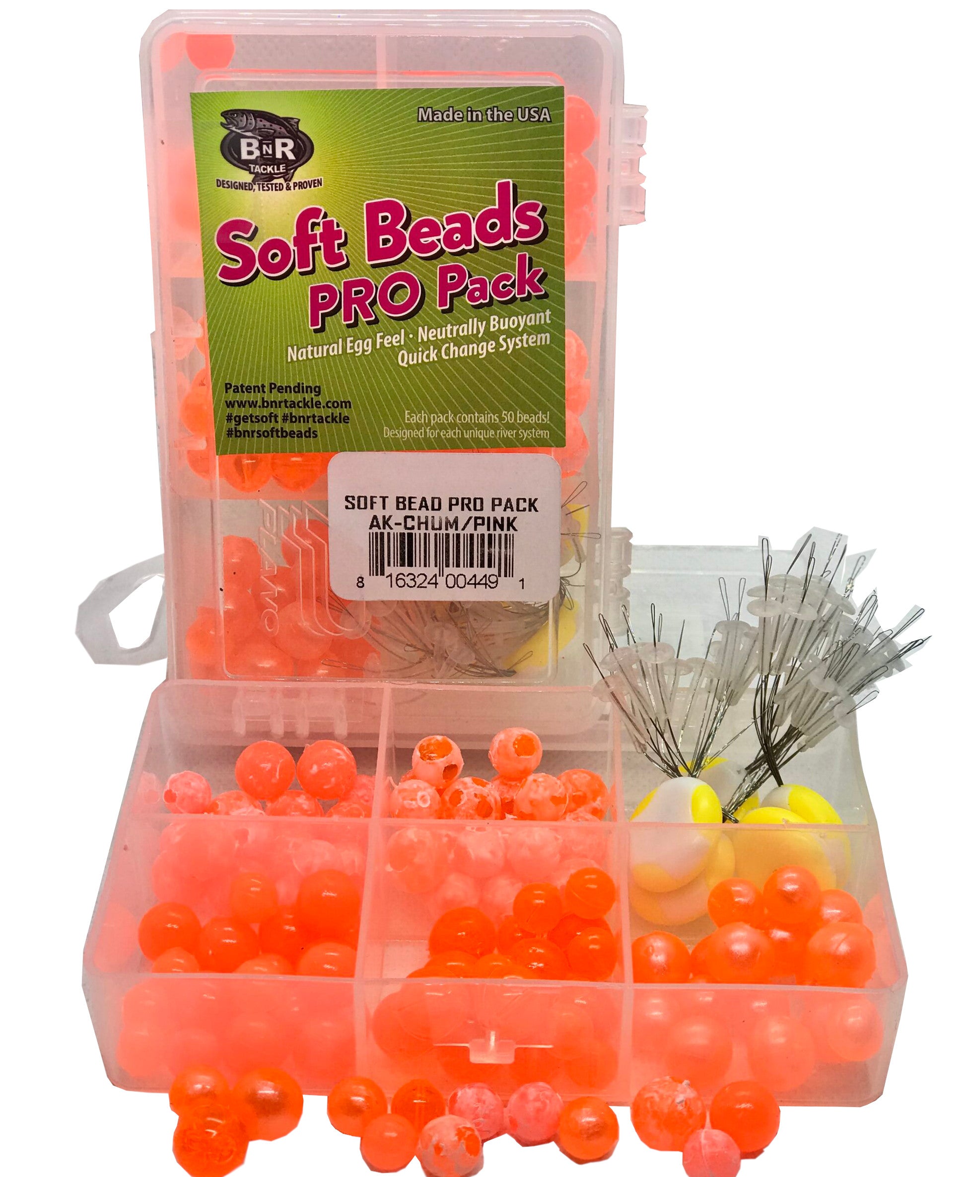 BnR Tackle Soft Bead Alaska Chum/Pink Pro Pack - TACKLE WAREHOUSE AMERICA​