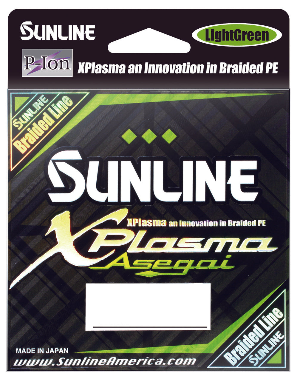 Sunline Xplasma Asegai Green Braided Line 165 Yards - TACKLE WAREHOUSE AMERICA​