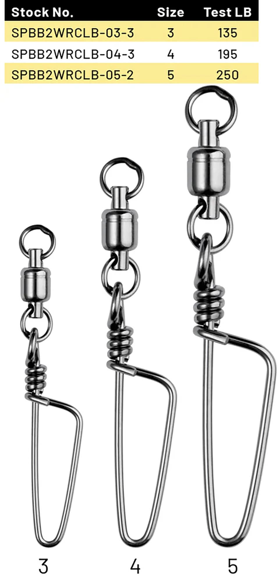 SPRO Power Ball Bearing Swivels w/Cosastlock Snap & Welded Rings - NSB Finish - TACKLE WAREHOUSE AMERICA​