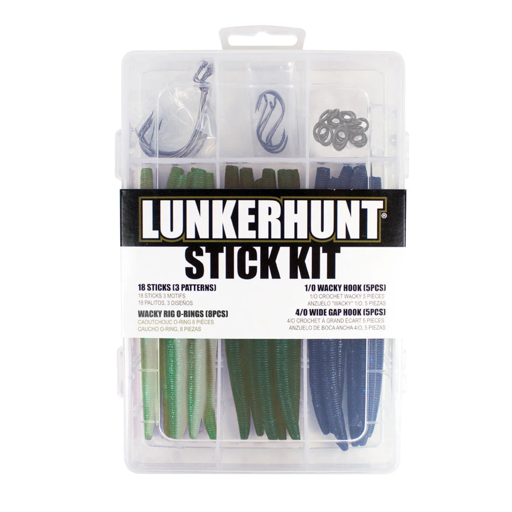 Lunkerhunt Assorted Wacky Rig 36-Piece Stickbait Kit - TACKLE WAREHOUSE AMERICA​