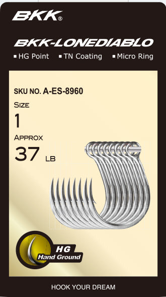 BKK Lone Diablo Inline Single Hook - TACKLE WAREHOUSE AMERICA​