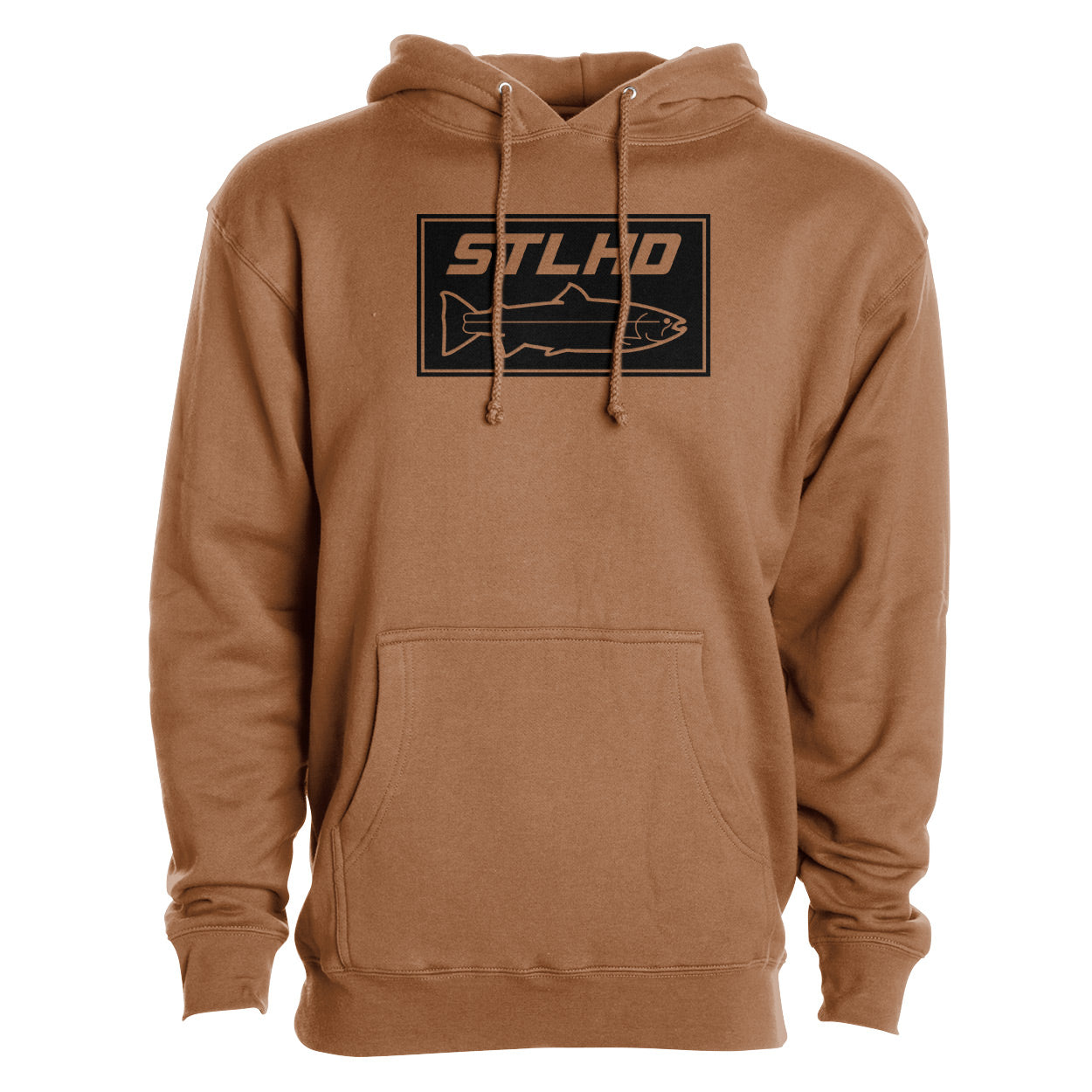 STLHD Men's Yuba River Saddle Brown Premium Hoodie - TACKLE WAREHOUSE AMERICA​