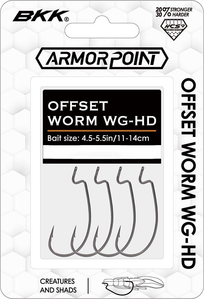 BKK Armor-Point Offset Wide Gap HD Worm Hooks - TACKLE WAREHOUSE AMERICA​