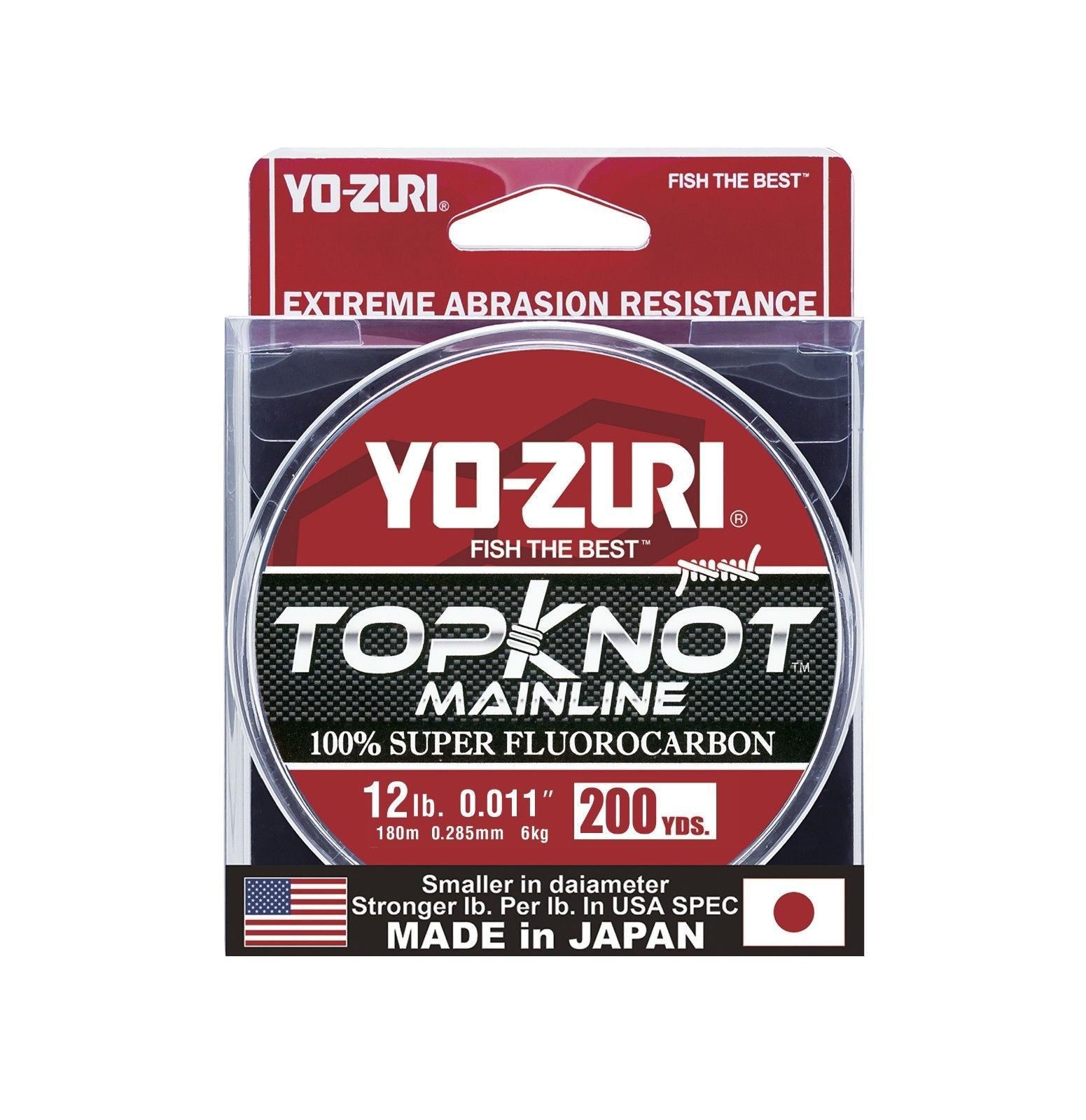Yo-Zuri TopKnot Mainline Natural Clear Fluorocarbon Fishing Line 200 Yards - TACKLE WAREHOUSE AMERICA​