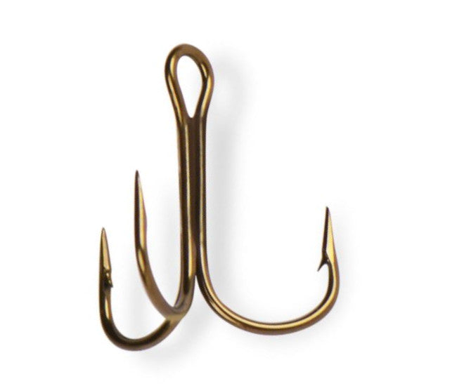 Mustad 35647 Bronze Freshwater Round Bend Treble Hook - TACKLE WAREHOUSE AMERICA​