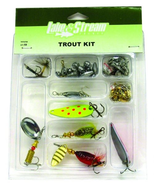 Lake & Stream 68-Piece Beginner Trout Kit - TACKLE WAREHOUSE AMERICA​
