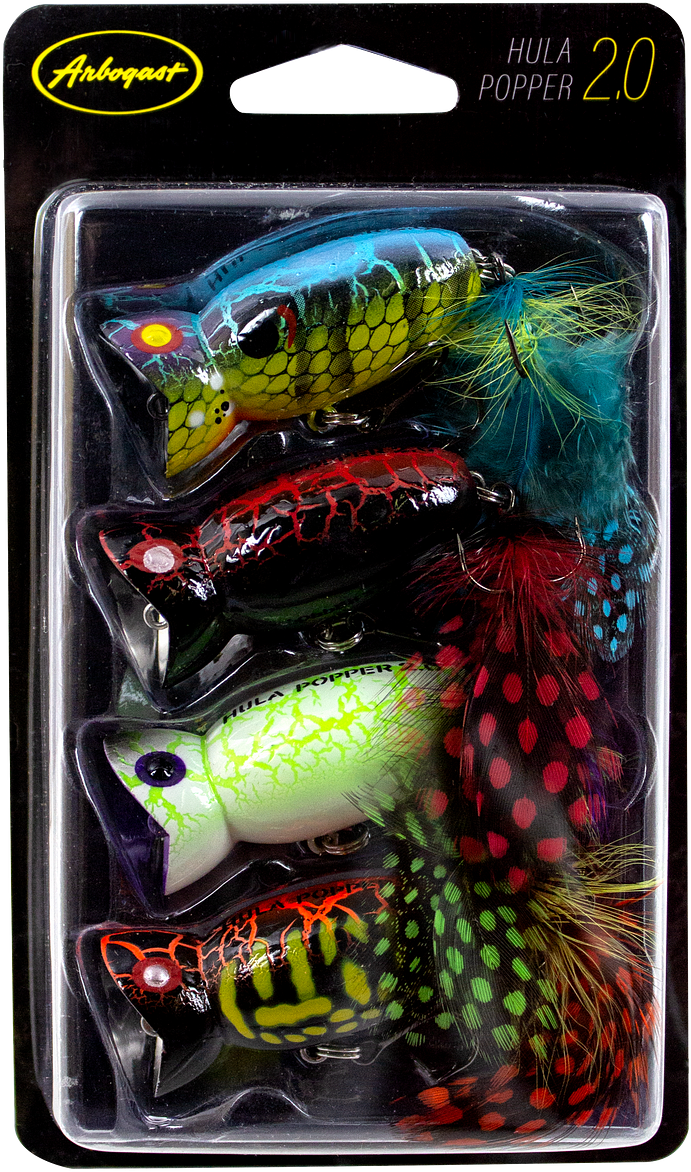 Arbogast Hula Popper 2.0 4-Piece Variety Pack - TACKLE WAREHOUSE AMERICA​