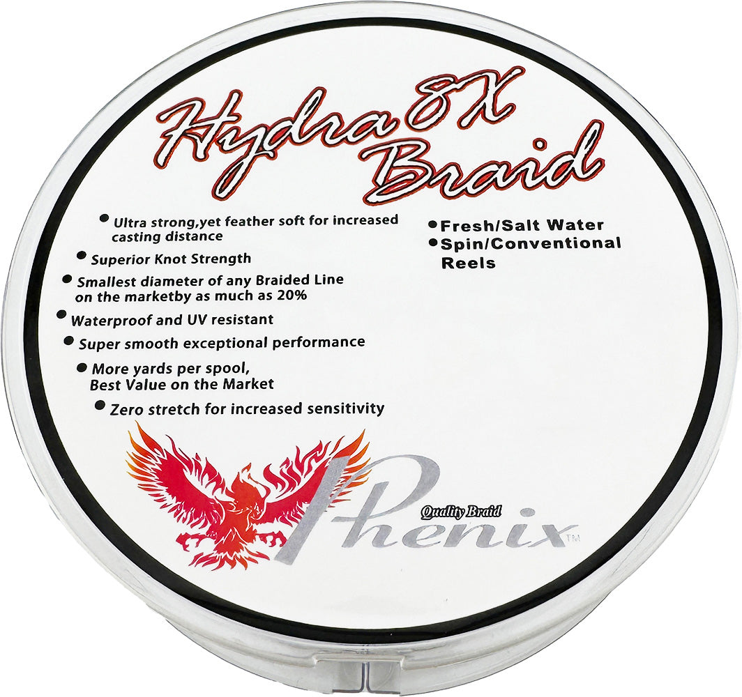 Phenix Hydra 8X Braided Line Bulk Spools - Neutral-Vis White - TACKLE WAREHOUSE AMERICA​